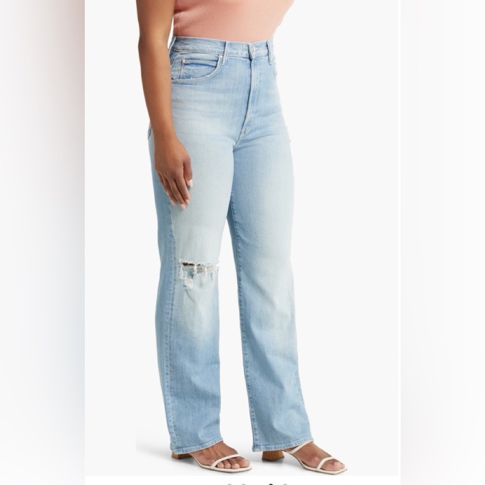 MOTHER High Waisted Tunnel Vision Sneak Jeans